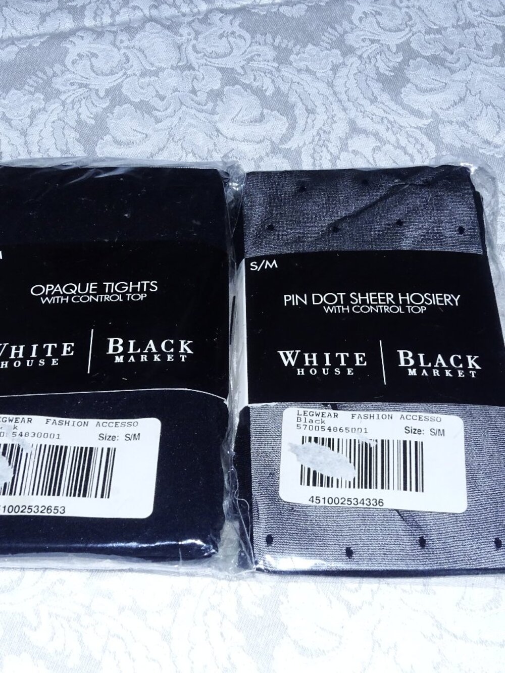 White House Black Market 2 Pair of Tights S/M